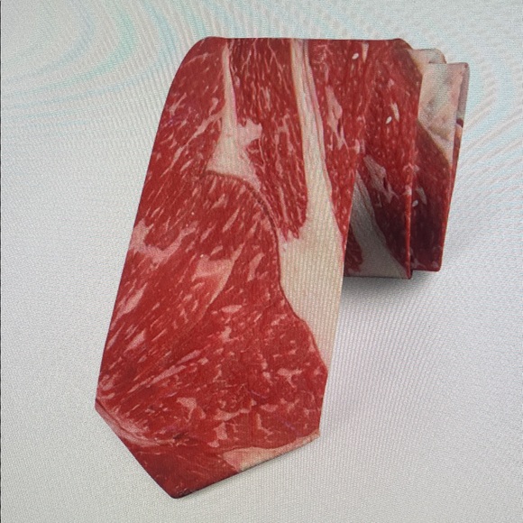 Red Meat Pattern Tie - Picture 2 of 3